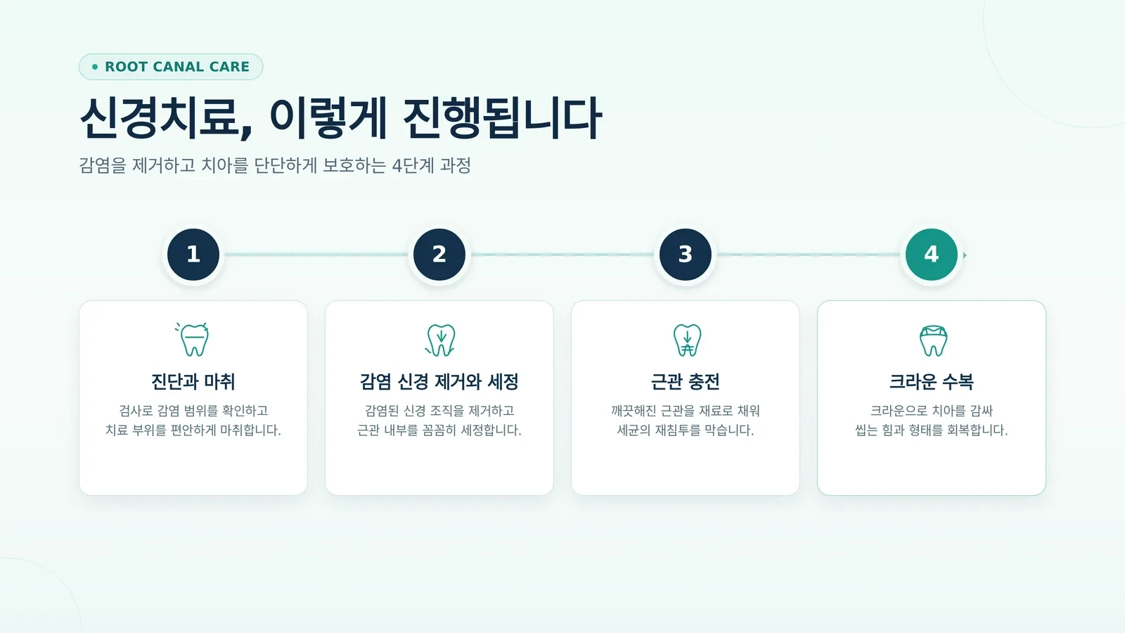 신경치료 안하면 상담과 진료 과정